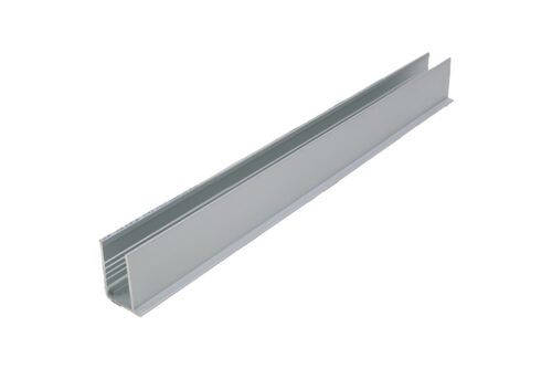 PERFIL TIPO U TERMINAL LAMINA 8MM ALUMINIO NATURAL