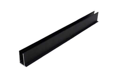 PERFIL TIPO U TERMINAL LAMINA 10MM NEGRO